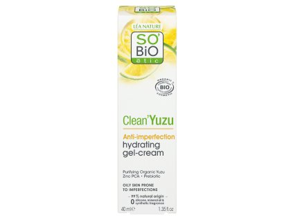 SO’BiO étic Gel-krém pleťový hydratační - Clean Yuzu BIO (40 ml) - ideální pro mastnou pleť (Varianta krém pleťový hydratační - Clean Yuzu BIO (40 ml) - ideální pro mastnou pleť)