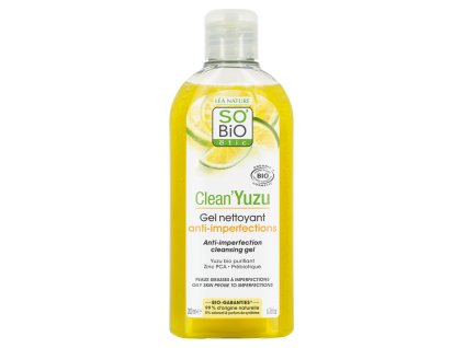 SO’BiO étic Gel čisticí proti nedokonalostem pleti - Clean Yuzu BIO (200 ml) - ideální pro mastnou pleť (Varianta Clean Yuzu BIO (200 ml) - ideální pro mastnou pleť)