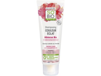 SO’BiO étic Šampon pro barvené a melírované vlasy s ibiškem BIO (250 ml) - udržuje zářivou barvu (Varianta udržuje zářivou barvu)