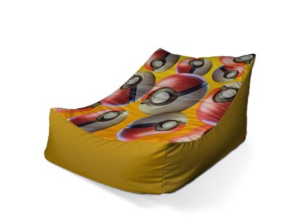 Sablio Sedací vak Lounge Pokemon ball Pattern - 80 x 95 x 50 cm (Varianta Sablio Sedací vak Lounge Pokemon ball Pattern - 80 x 95 x 50 cm)