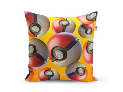 Sablio Polštář Pokemon ball Pattern - 40x40 cm (Varianta Sablio Polštář Pokemon ball Pattern - 40x40 cm)