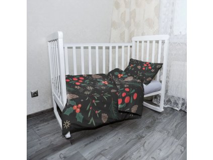 Sablio Dětské povlečení do postýlky Sváteční les - 100x135 / 40x60 (Varianta Sablio Dětské povlečení do postýlky Sváteční les - 100x135 / 40x60)