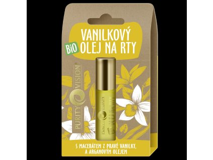 Purity Vision Vanilkový olej na rty BIO (10 ml) - voňavá pomoc vysušeným rtům (Varianta voňavá pomoc vysušeným rtům)