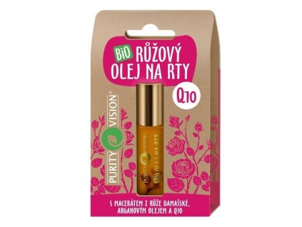 Purity Vision Růžový olej na rty BIO (10 ml) - péče o popraskané rty (Varianta péče o popraskané rty)