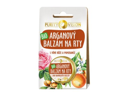 Purity Vision Balzám na rty BIO (12 ml) - s vůní růže a pomeranče (Varianta s vůní růže a pomeranče)