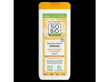 SO’BiO étic Krém sprchový SURGRAS s máslem karité BIO (650 ml) - ideální pro suchou a citlivou pokožku (Varianta ideální pro suchou a citlivou pokožku)