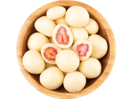 Lyofilizované jahody v jogurtové čokoládě (Množství 250 g)