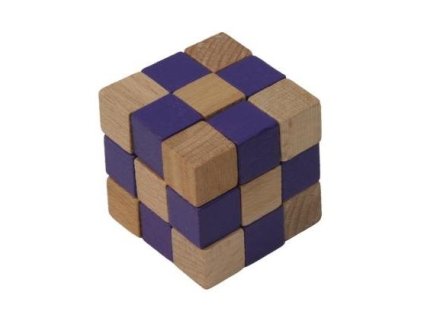 vyr 1681dreveny hlavolam kobra fialova