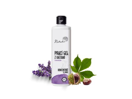 Natasha Prací gel z kaštanů Levandule - koncentrát 500 ml - 33 pracích dávek v 500 ml (Varianta koncentrát 500 ml - 33 pracích dávek v 500 ml)