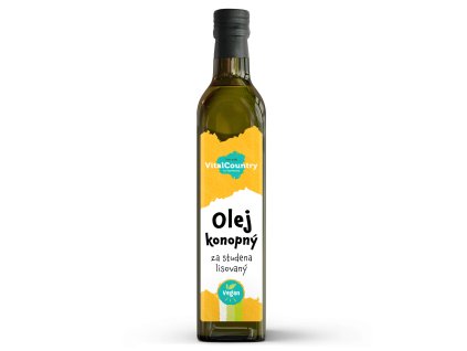 Konopný olej lisovaný za studena (Obsah 500 ml)