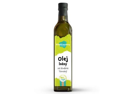 Lněný olej lisovaný za studena BIO (Obsah 250 ml)