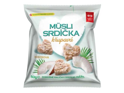1385 musli srdicka s kokosem 50 g