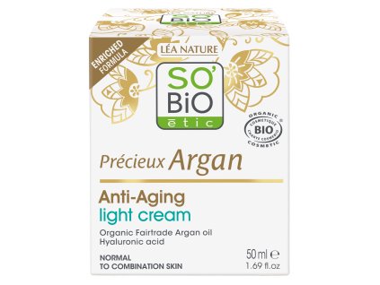 SO’BiO étic Anti-age Precieux Argan Krém denní lehký pro normální až smíšenou pleť BIO (50 ml) - hydratuje a zpevňuje pleť (Varianta age Precieux Argan Krém denní lehký pro normální až smíšenou pleť BIO (50 ml) - hydratuje a zpevňuje pleť)