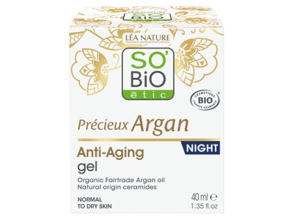 SO’BiO étic Anti-age Precieux Argan Gel noční BIO (50 ml) - regeneruje a vyhlazuje pleť (Varianta age Precieux Argan Gel noční BIO (50 ml) - regeneruje a vyhlazuje pleť)