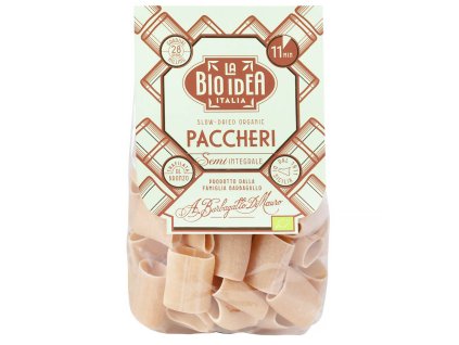22283 bio idea paccheri polocelozrnne testoviny bio 375 g