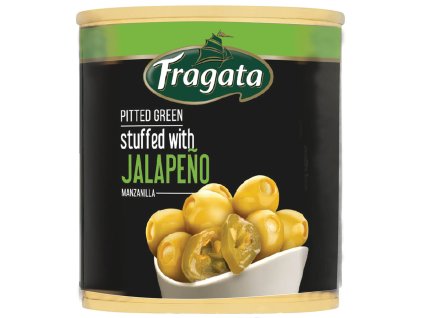 21602 fragata zelene olivy manzanilla s chilli paprickami jalapeno 200 g