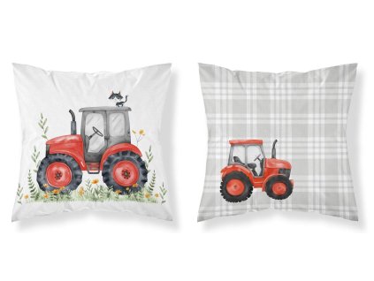 DL 402126 povlak na polstarek traktor cerveny