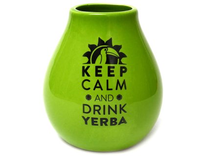 17915 kalabasa keramicka zelena keep calm 350 ml