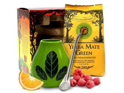 20426 mate green darkova sada yerba frutas bombilla kalabasa