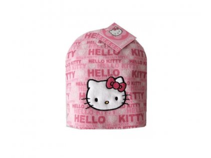 Dívčí zimní čepice Hello Kitty růžová