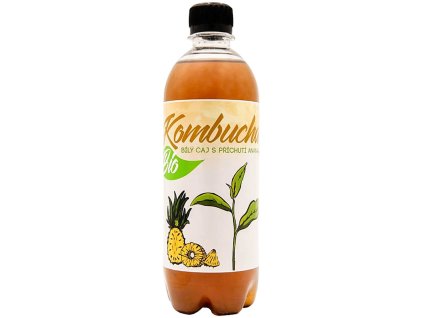 Stevikom Kombucha bílý čaj a ananas BIO 500 ml