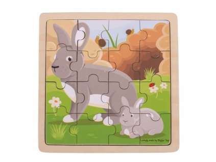 Bigjigs Toys Puzzle králík s králíčkem