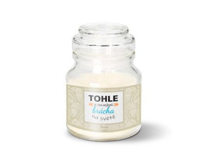 Sablio Svíčka Tohle je ten nejlepší brácha na světě - 120 g (Varianta Sablio Svíčka Tohle je ten nejlepší brácha na světě - 120 g)