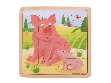 Bigjigs Toys puzzle - Prasátko se selátkem