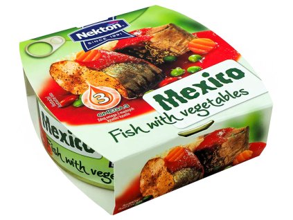 13557 nekton opecena ryba se zeleninou mexico 200 g