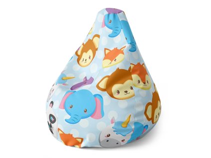 Sablio Sedací vak Pear Zoo pro děti - 140 x 100 x 25 cm (Varianta Sablio Sedací vak Pear Zoo pro děti - 70 x 95 x 15 cm)