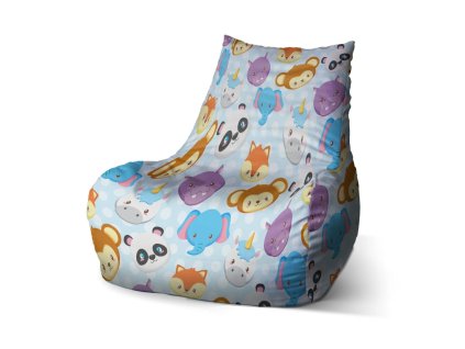 Sablio Sedací vak Bean Zoo pro děti - 100 x 90 x 45 cm (Varianta Sablio Sedací vak Bean Zoo pro děti - 100 x 90 x 45 cm)