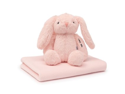 Dárková sada plyšový králíček a osuška Baby Mix (Velikost 0- 12 m)