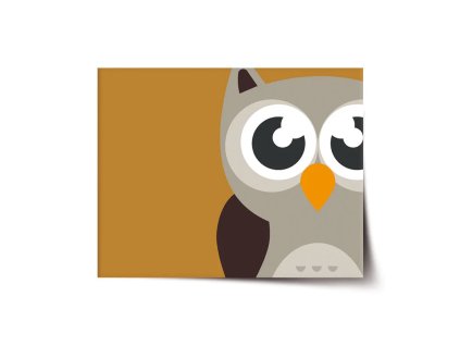 Sablio Plakát Kreslená sova - 120x80 cm (Varianta Sablio Plakát Kreslená sova - 120x80 cm)