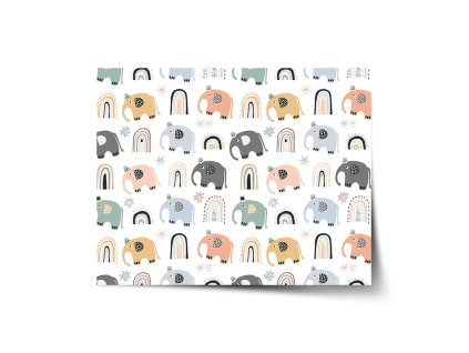 Sablio Plakát Animovaní sloni - 120x80 cm (Varianta Sablio Plakát Animovaní sloni - 120x80 cm)