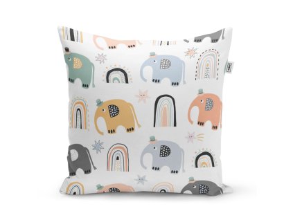 Sablio Polštář Animovaní sloni - 40x40 cm (Varianta Sablio Polštář Animovaní sloni - 40x40 cm)