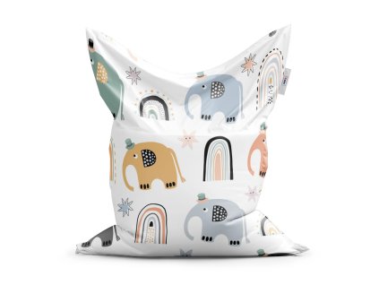 Sablio Sedací vak Classic Animovaní sloni - 150x100 cm (Varianta Sablio Sedací vak Classic Animovaní sloni - 150x100 cm)