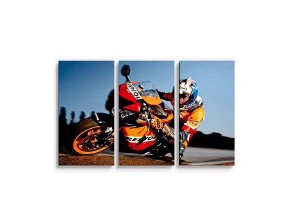 Sablio Obraz - 3-dílný Motorkář 2 - 120x80 cm (Varianta Sablio Obraz - 3-dílný Motorkář 2 - 120x80 cm)
