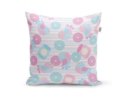 Sablio Polštář Roztomilí ptáčci - 40x40 cm (Varianta Sablio Polštář Roztomilí ptáčci - 40x40 cm)