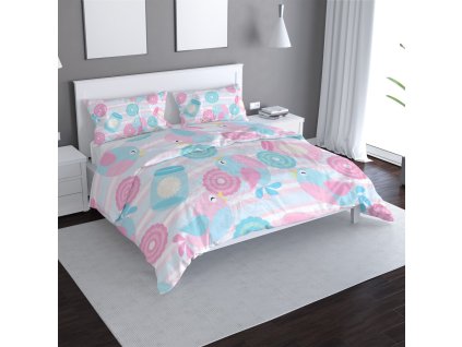 Sablio Povlečení Roztomilí ptáčci - 140x200 / 90x70 (Varianta Sablio Povlečení Roztomilí ptáčci - 140x200 / 90x70)