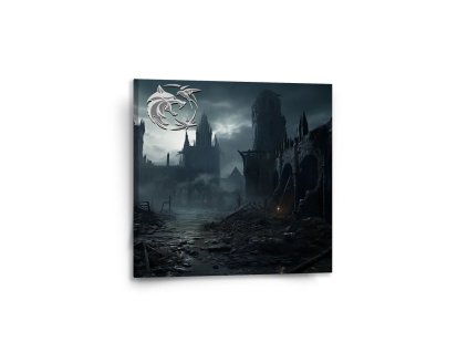 Sablio Obraz Zaklínač Hrad - 50x50 cm (Varianta Sablio Obraz Zaklínač Hrad - 50x50 cm)