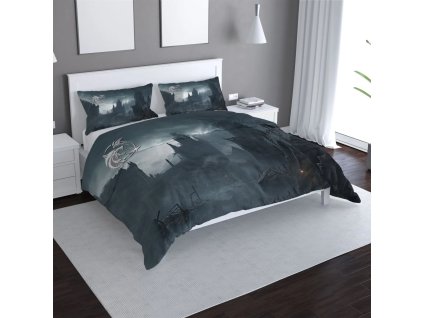 Sablio Povlečení Zaklínač Hrad - 140x200 / 90x70 (Varianta Sablio Povlečení Zaklínač Hrad - 140x200 / 90x70)