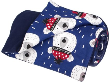 2652 5 2652 zateplena detska deka tmavomodra medvedi