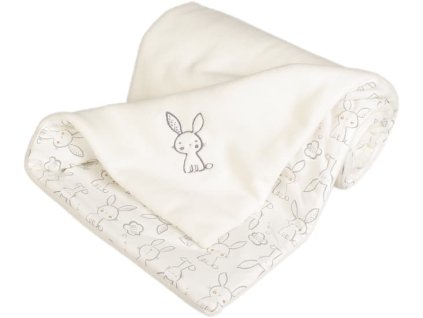 3174 6 3174 zateplena detska deka smetanova zajicek
