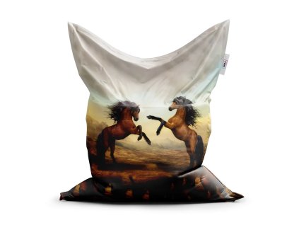 Sablio Sedací vak Classic Vzpínající se koně - 150x100 cm (Varianta Sablio Sedací vak Classic Vzpínající se koně - 150x100 cm)