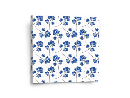 Sablio Obraz Modré kvítí - 110x110 cm (Varianta Sablio Obraz Modré kvítí - 110x110 cm)