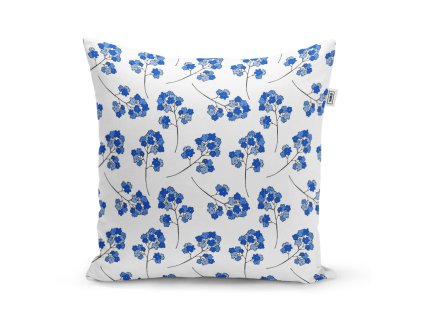 Sablio Polštář Modré kvítí - 40x40 cm (Varianta Sablio Polštář Modré kvítí - 40x40 cm)