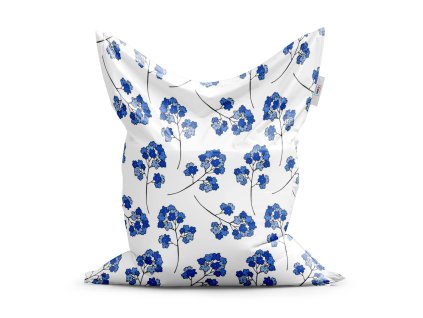 Sablio Sedací vak Classic Modré kvítí - 150x100 cm (Varianta Sablio Sedací vak Classic Modré kvítí - 150x100 cm)