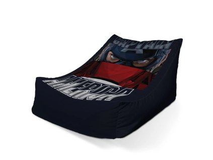 Sablio Sedací vak Lounge Kapitán Amerika pohled přes štít - 120 x 100 x 80 cm (Varianta Sablio Sedací vak Lounge Kapitán Amerika pohled přes štít - 80 x 95 x 50 cm)