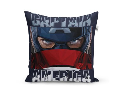 Sablio Polštář Kapitán Amerika pohled přes štít - 40x40 cm (Varianta Sablio Polštář Kapitán Amerika pohled přes štít - 40x40 cm)