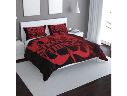 Sablio Povlečení Stranger Things Red - 140x200 / 90x70 (Varianta Sablio Povlečení Stranger Things Red - 140x200 / 90x70)